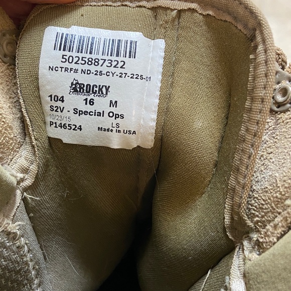 ROCKY S04 Men's Tan Tactical Boots Size 16M - Picture 4 of 13